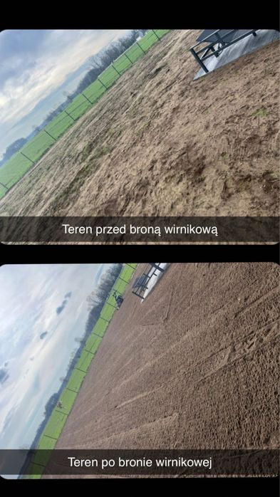 Usługi Glebogryzarką separacyjną broną zakładanie trawników z siewu