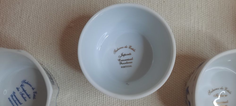 5 saleiros porcelana companhia das índias