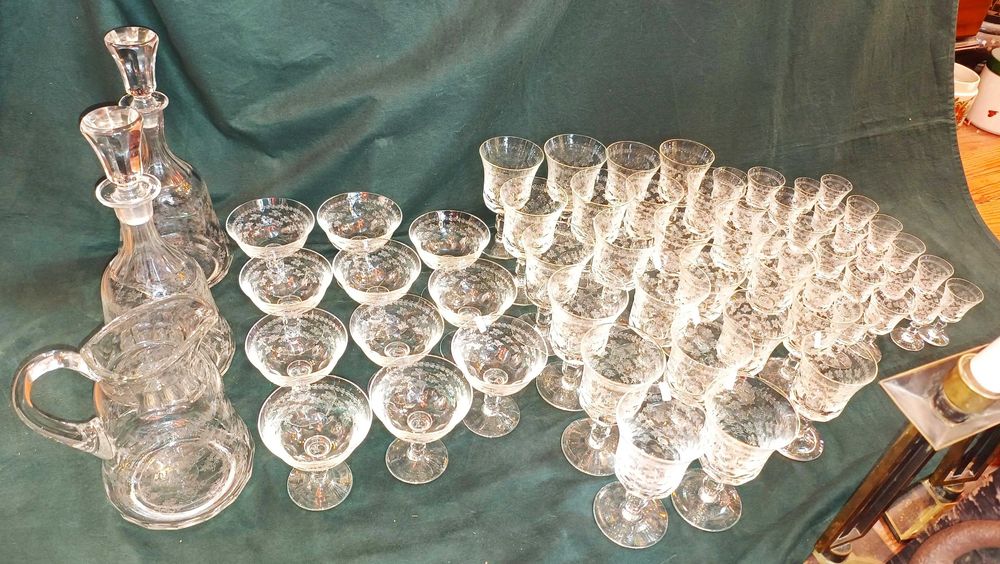 Serviço Copos Vidro Lavrado