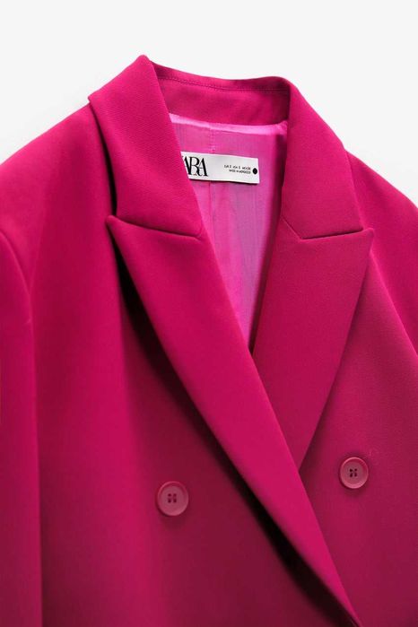 ZARA Luksusowa SUKIENKA MARYNARKA limitowana L fuksja