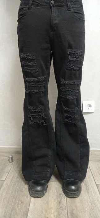 Штани кльош, кастом.(opium, y2k, rap, sk8)