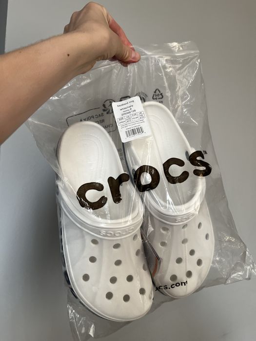 Крокси білі crocs жіночі bayaband white