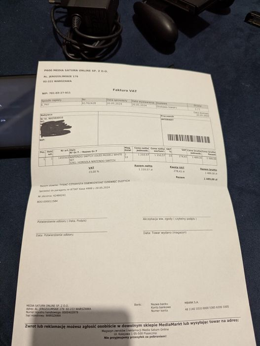 Nintendo Switch Oled biała, etui, karta pamięci