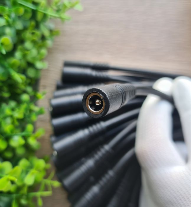 Штекер DC 5.5x2.5 папа мама 0,75 мм2 AWG 18 длина 30 см DC 5.5*2.5