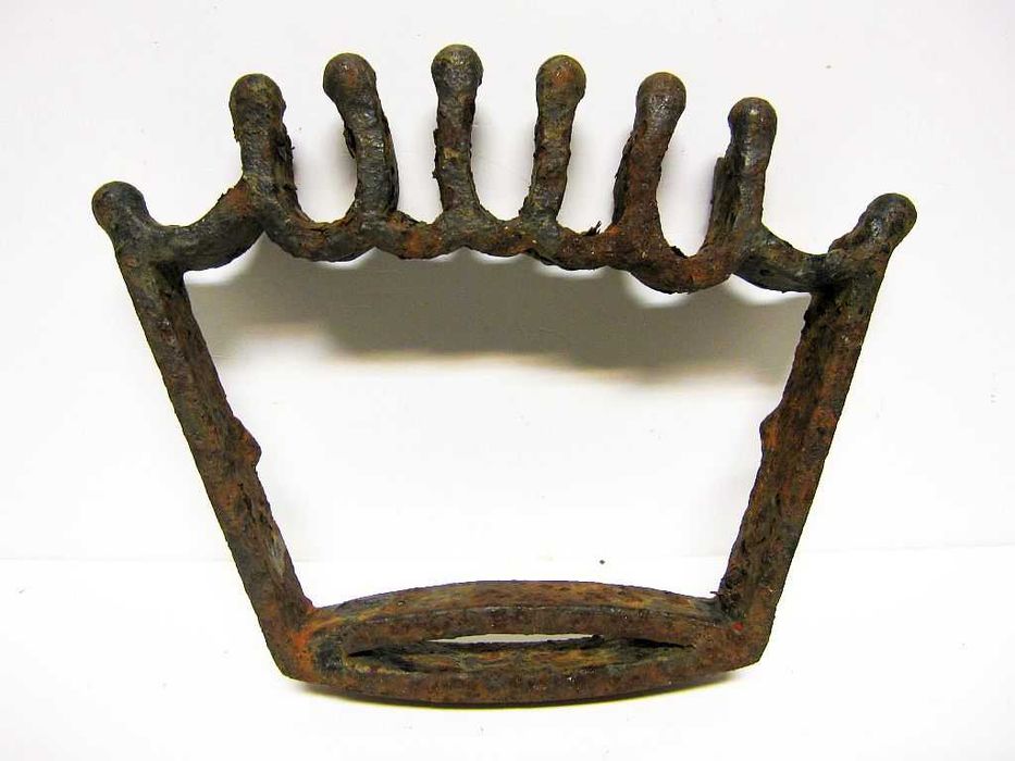 grande antigo ferro de marcar-coroa-ferro forjado- para marcar cavalos