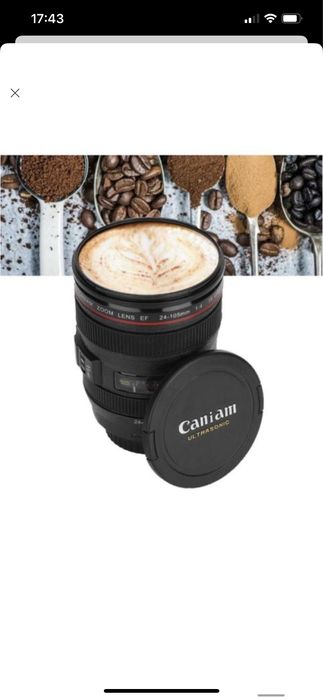 Термо чашка у вигляді обʼєктиву 480 мл