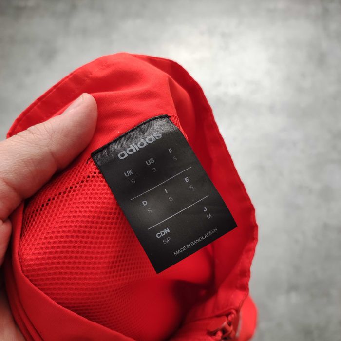 MĘSKA Bluza Rozpinana Czerwona 3 Paski Adidas Sportowa Casual Suwak