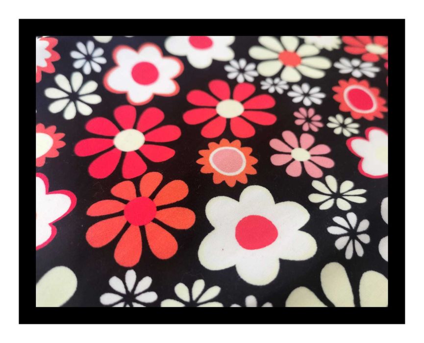 Spodnie dzwony lata 70. (S/M) #flowerpower #kwiatowywzór #impreza