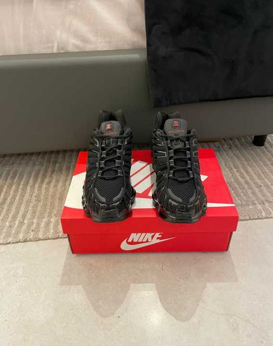Nike Shox TL Czarne oddychające buty sportowe, rozmiar R.45