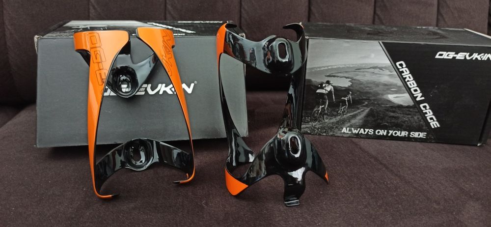 OG-Evkin 2x oryginalne koszyki bidonowe lakierowane karbon Mega lekkie