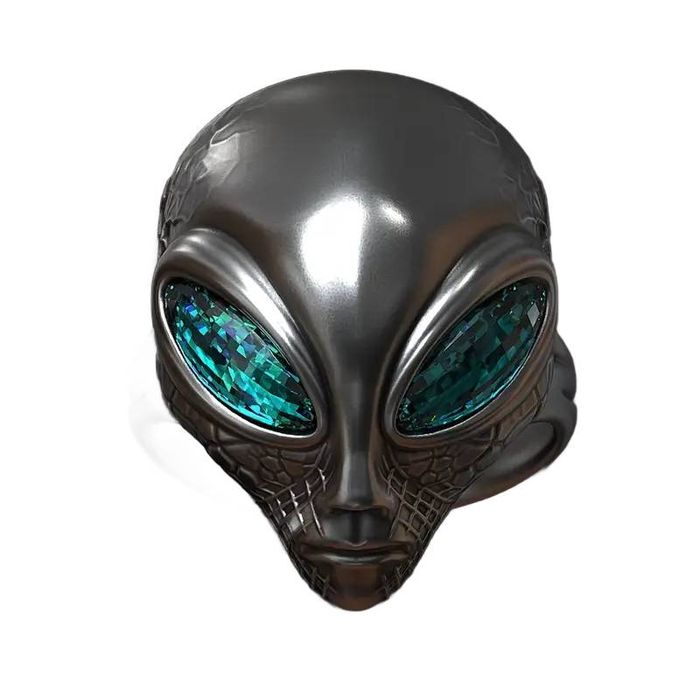 Awangardowy miedziany pierścień obcy dla mężczyzn US 12 EU 21,4 mm