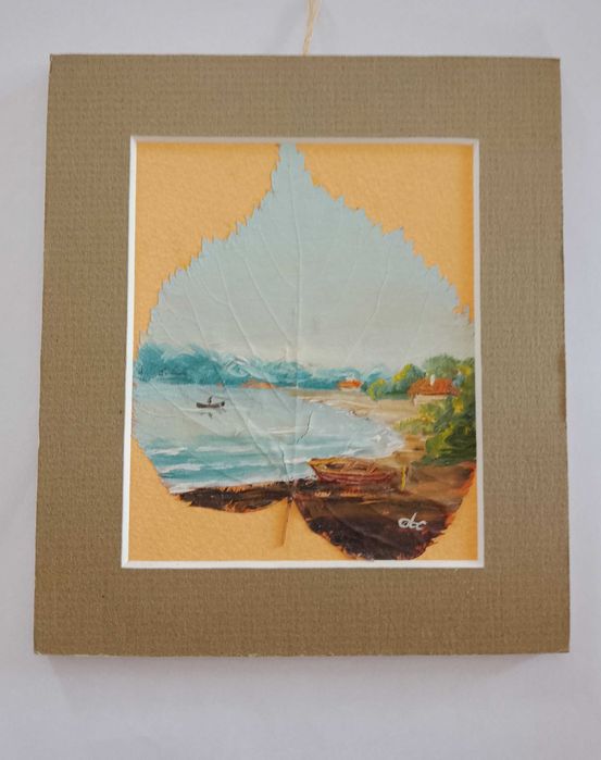 Pejzaże malowane na liściach