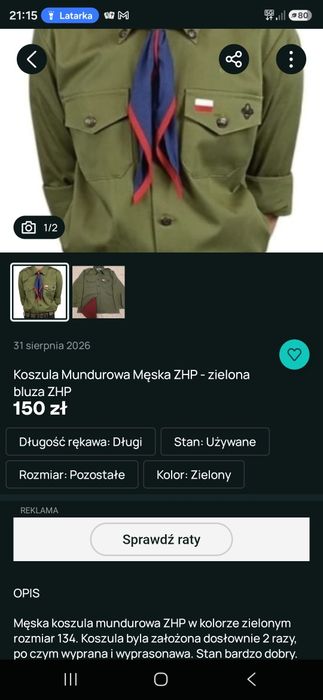 Mundur zucha r.134