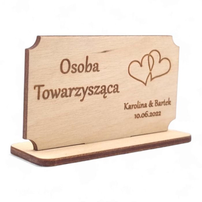 Drewniane winietki stojące Personalizowane - wzory do wyboru