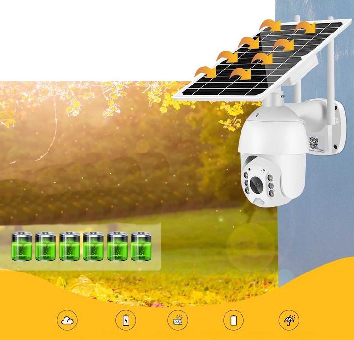 Kamera Solarna Zewnętrzna Obrotowa Full HD SIM GSM