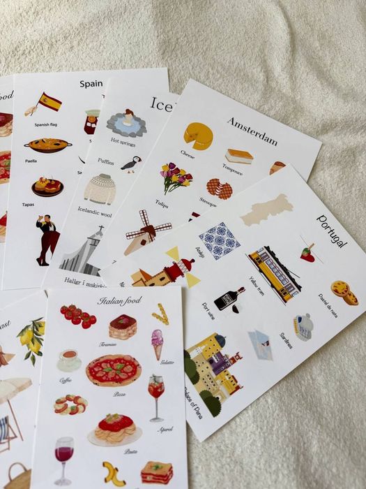 Стікери наліпки Країни, Подорожі, А6, А5 , стікерпак