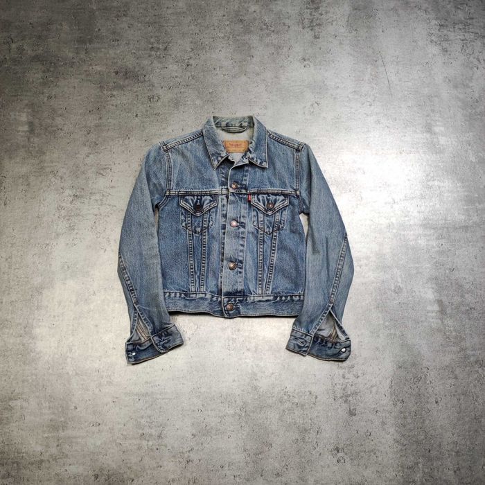 DAMSKA Katana Jeansowa Kurtka Denim Levis Retro Granatowa XS Krótka