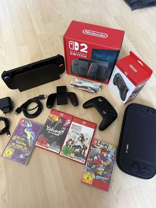 Nintendo Switch 2 + 4 gry, kontroler Nintendo Switch 2 Pro