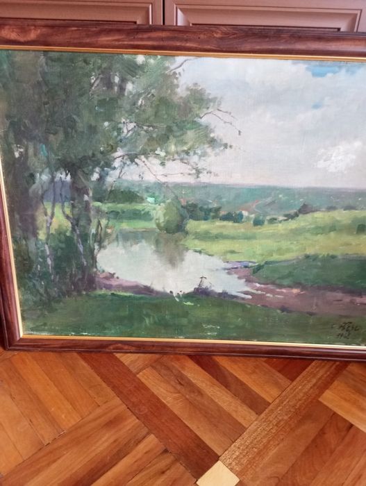 Пейзаж.Масло.1960 год.художник Б.Эберс