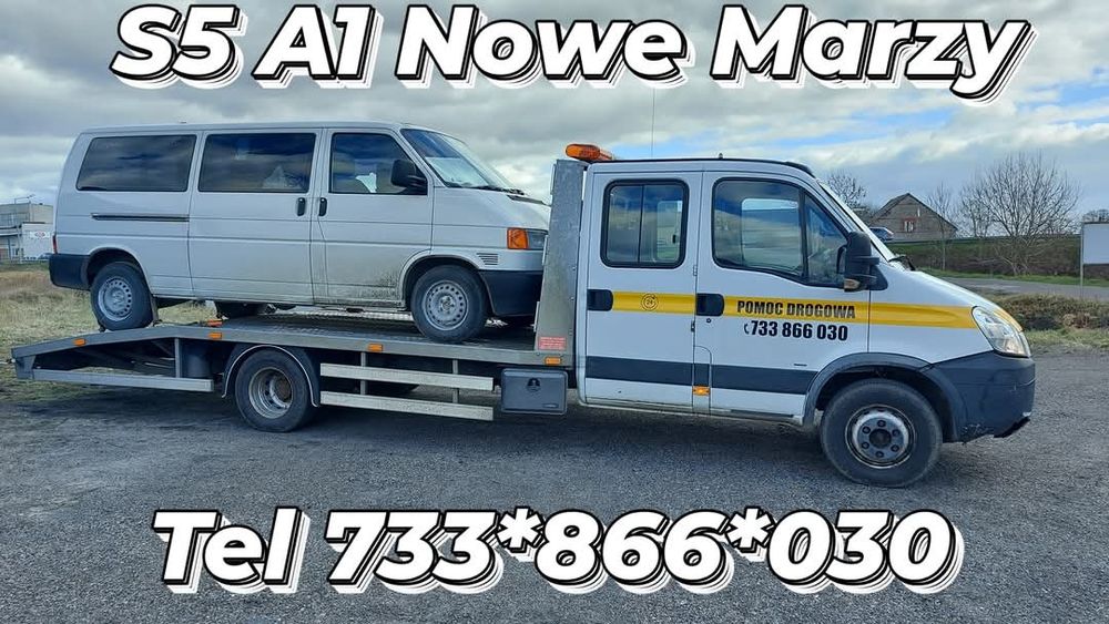 Pomoc Drogowa A1 S5 7 Osób AutoLaweta Warlubie MOP Gajewo Nowe Marzy