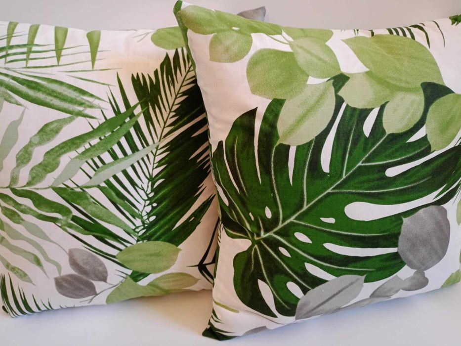 PODUSZKI DEKORACYJNE zestaw 2 szt RĘKODZIEŁO 100% bawełna wymiar 40x40