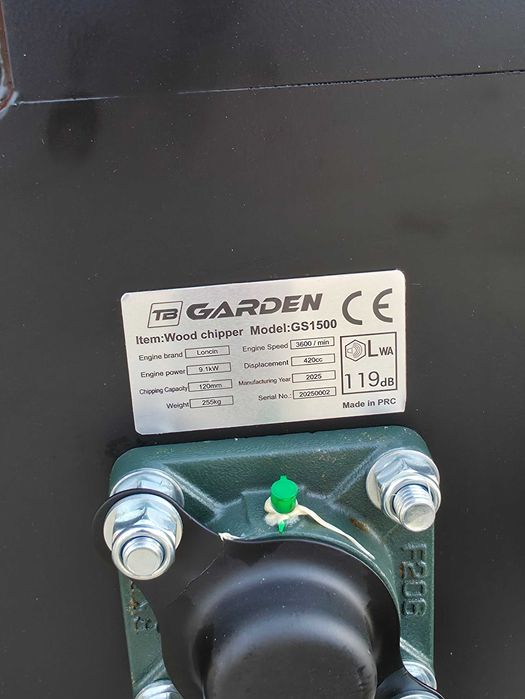 Rębak spalinowy rozdrabniacz do gałęzi łuparka TB Garden GS 1500