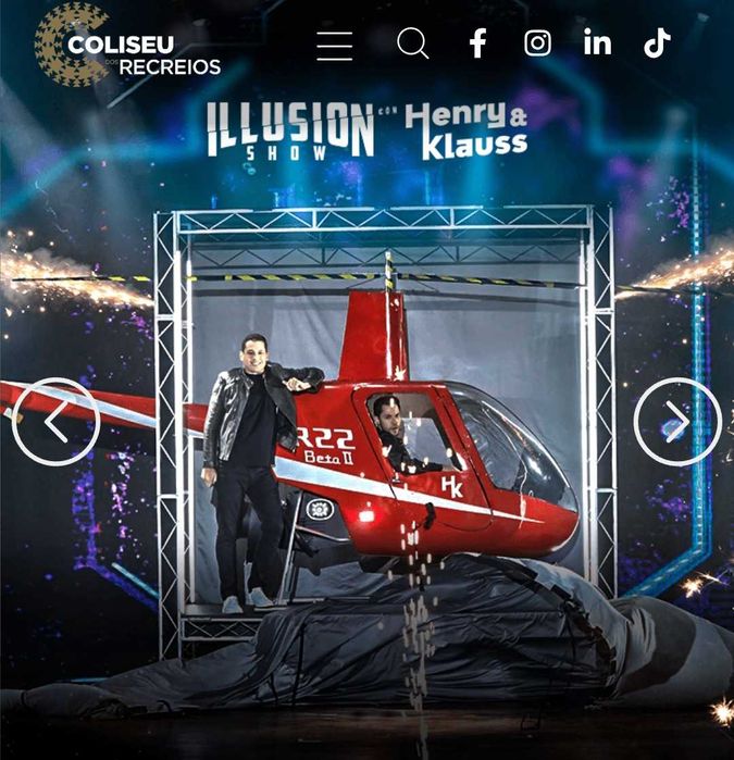 Bilhetes ILLUSION SHOW com Henry e Klauss