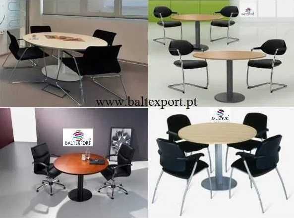 Secretaria de Escritorio Reta Estrutura Metal Aço Tampo Melamina NOVA