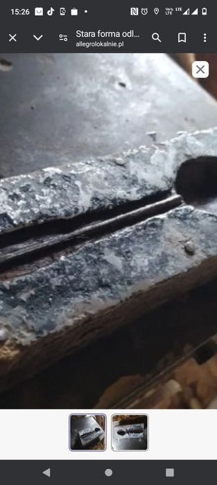 Stara zabytkowa forma odlewnicza sztuce łyżka