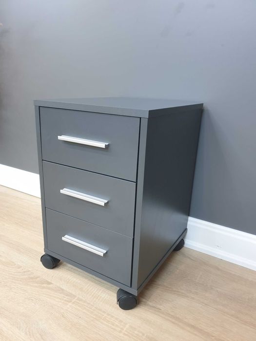 Мобільна тумба три шухляди з ручками "П-3" Антрацит.Офісні меблі.