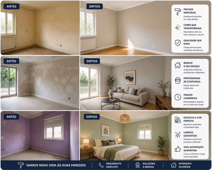 Pinturas de Casas e Apartamentos | Orçamento Grátis