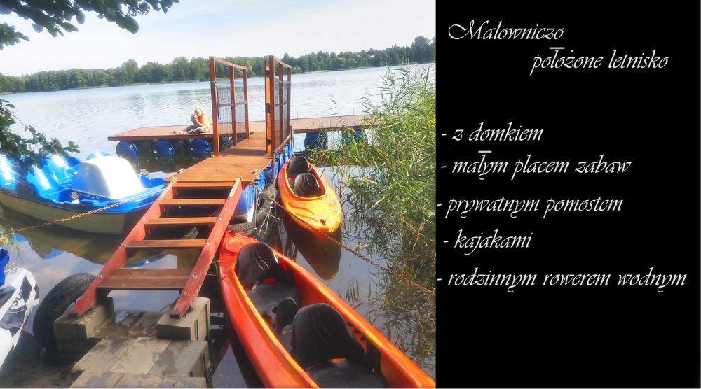 Domek nad jeziorem Głuszyńskim z plac.zabaw,pomostem,kajakami,r.wodnym