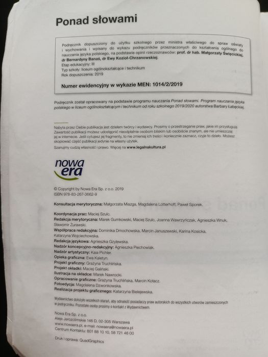 Ponad słowami 1 część 2 - Nowa Era