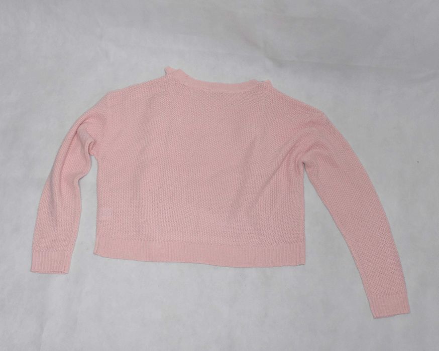 Select Różowy Krótki Sweter z Falbanami 44 Miękki Akryl
