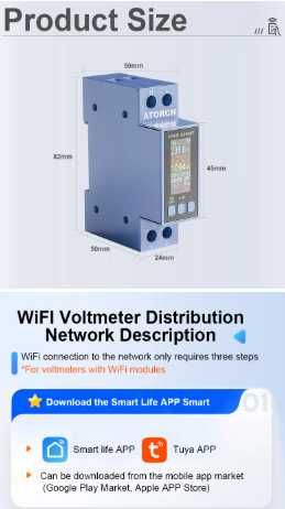 Disjuntor Medidor de Energia Wifi