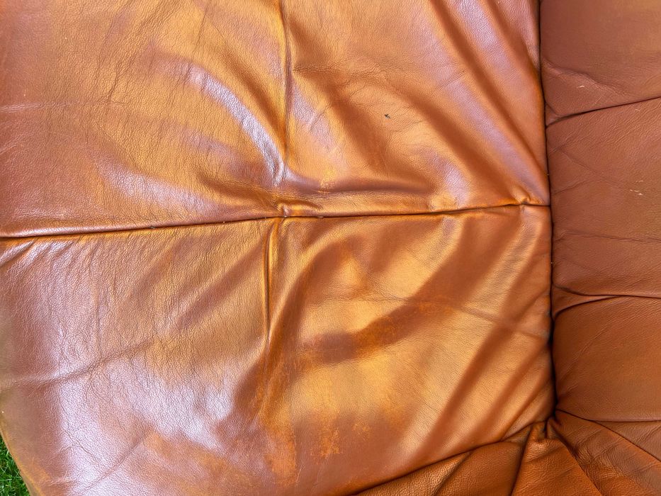 Zestaw wypoczynkowy skórzany 3-2-1