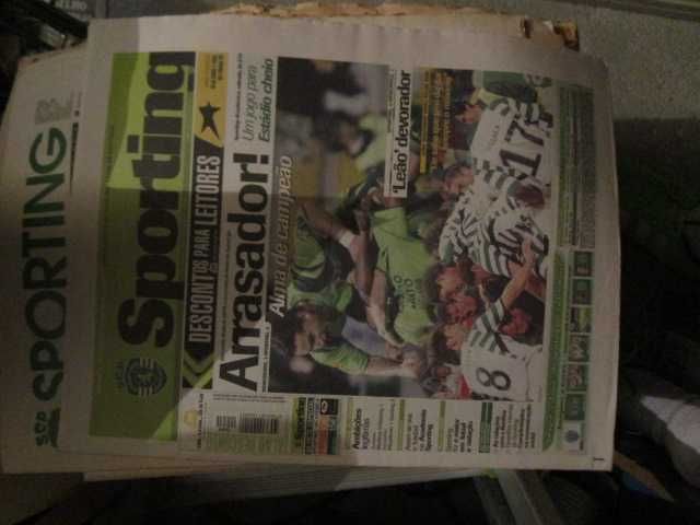 jornais vintage SCP Sporting competições europeias