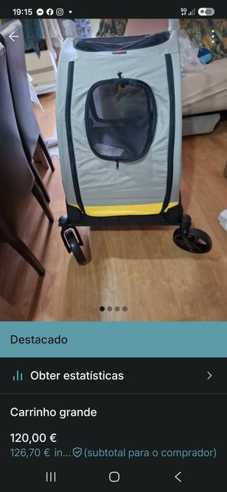 Carrinho para cães