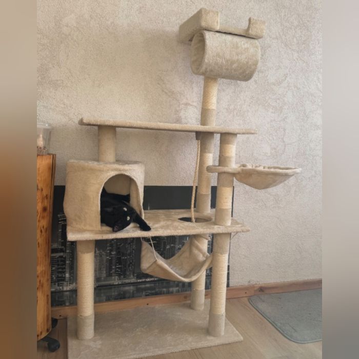 Drapak dla kota ekskluzywny elegancki stabilny wytrzymały XXL beżowy