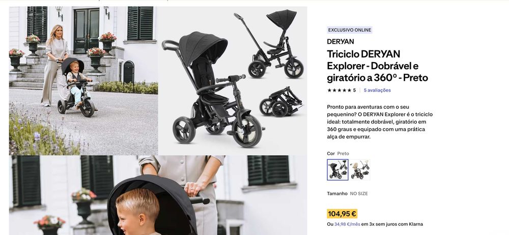 Triciclo para Criança DERYAN Explorer