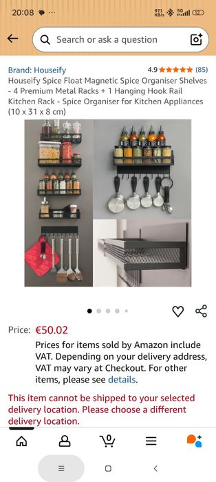 Conjunto prateleiras metal com íman