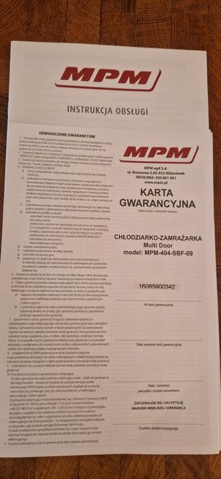 Lodówka MPM, No Frost, dwudrzwiowa