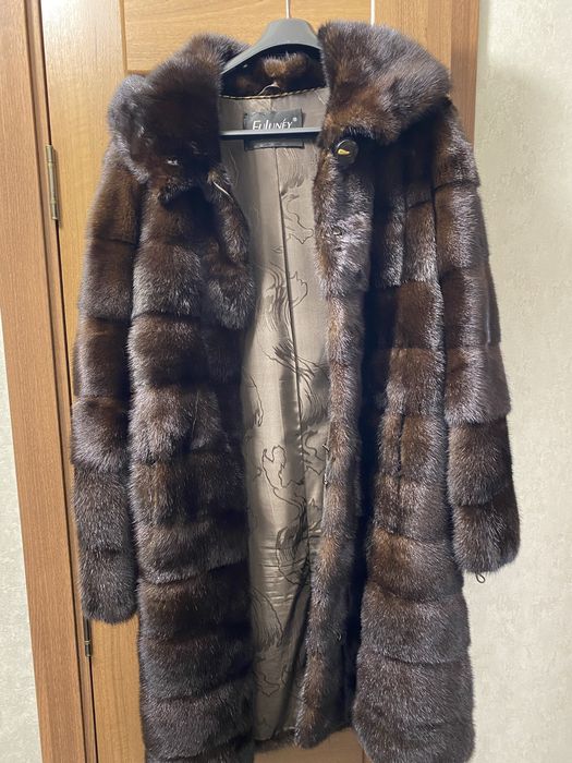 Шуба норкова коричнева