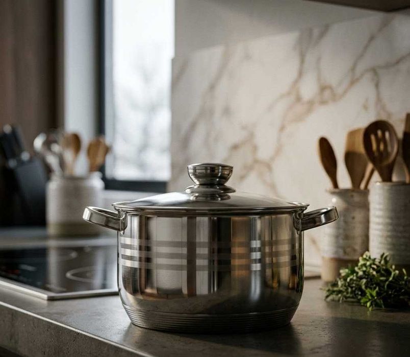 Набор кастрюль из нержавейки с крышкой кастрюля набір  каструля