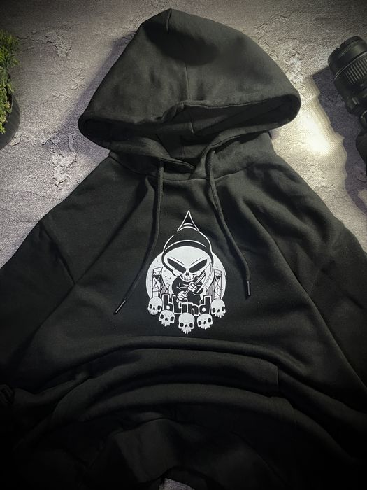 Худі Blind, oversized t-shirt ecko, sk8, y2k чорна кофта блінд світшот