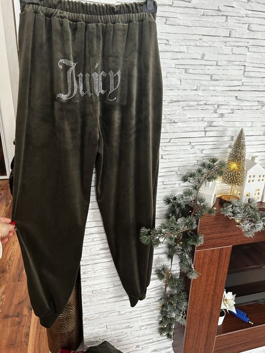 Dres welurowy S M L Juicy komplet dresowy rozpinany damski cyrkoni