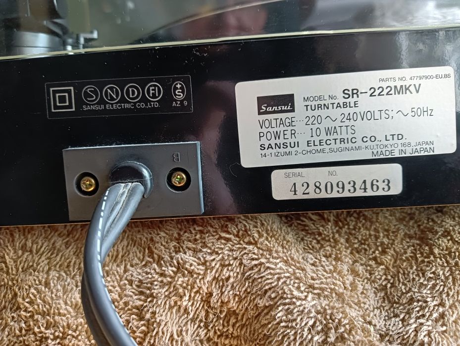 SUPER Gramofon Sansui SR 222mkV JAPAN vintage micro seiki piano black