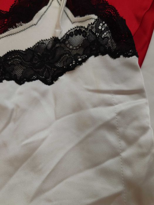 Białe koronkowe body Zara XS