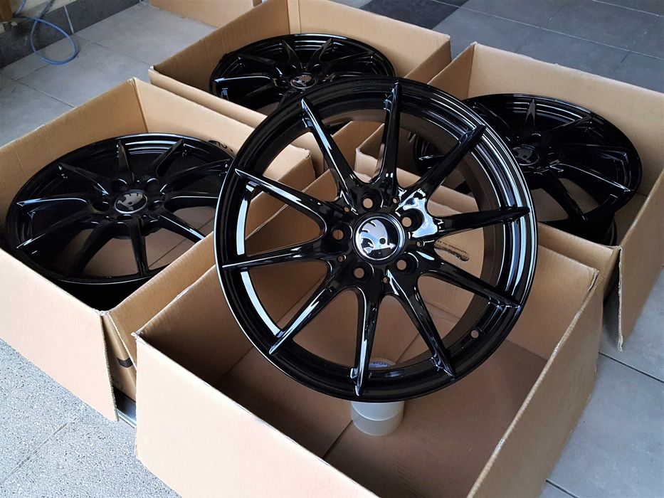 Alufelgi 17 5x112 Skoda Octavia Superb Yeti Karoq Czarne ! 250#