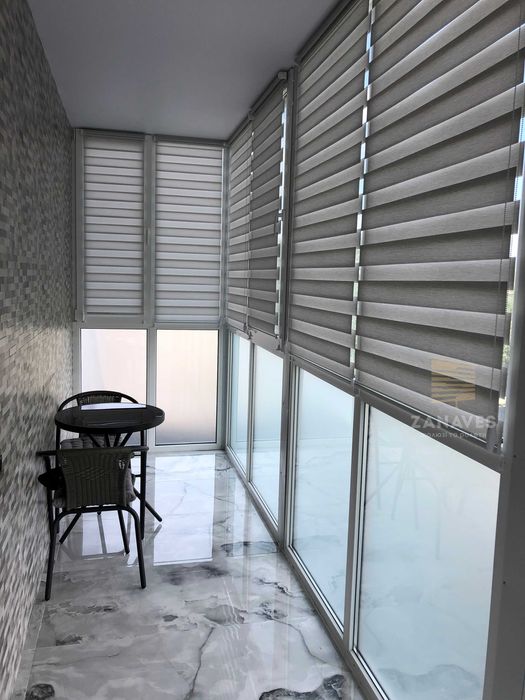 Жалюзи день ночь, ролеты, рулонні римські штори, тканинні ролети